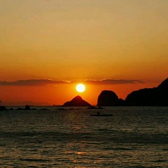 夕陽の画像
