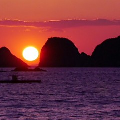 夕陽の画像