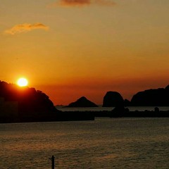 夕陽の画像