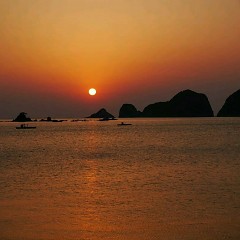 夕陽の画像