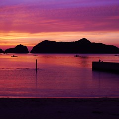 夕焼けの画像