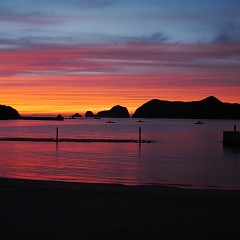 綺麗な夕陽の画像