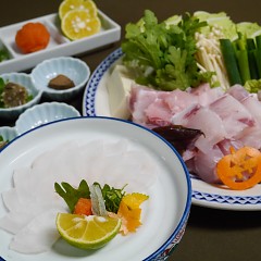 クエ鍋フルコースの画像
