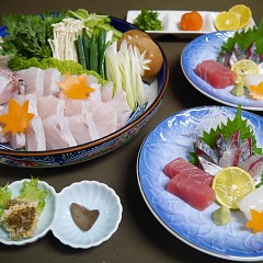 クエ鍋＋伊勢海老の画像