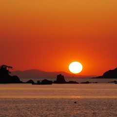 綺麗な夕陽の画像