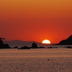 綺麗な夕陽の画像