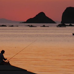 綺麗な夕陽の画像