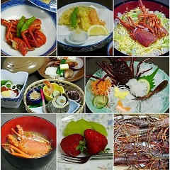 クエ料理・伊勢海老料理の画像