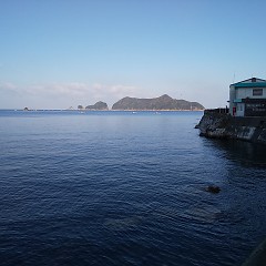 今朝の海の様子の画像