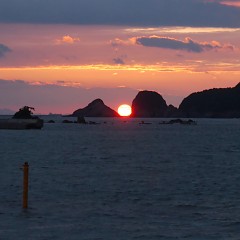 綺麗な夕陽の画像