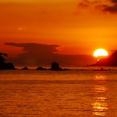 夕陽の画像