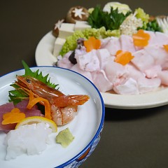 天然クエ鍋コースの画像