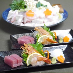 クエ鍋コースの画像