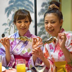 鮎の塩焼き 人